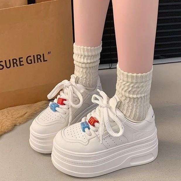 

Small height increase platform sports autumn and winter shoes muffin board shoes 35 белый