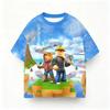 Fashion Roblox Kids Short Sleeve TShirt Colorful Rainbow Character Print Casual Tops for Boys Girls Daily Playwear