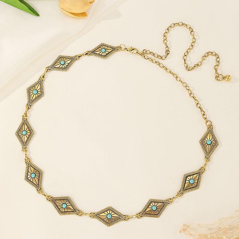 Retro Versatile Ethnic Style Metal Bohemian Waist Chain Belt For Women  Sweater Chain Waist Seal Body Decor Accessories