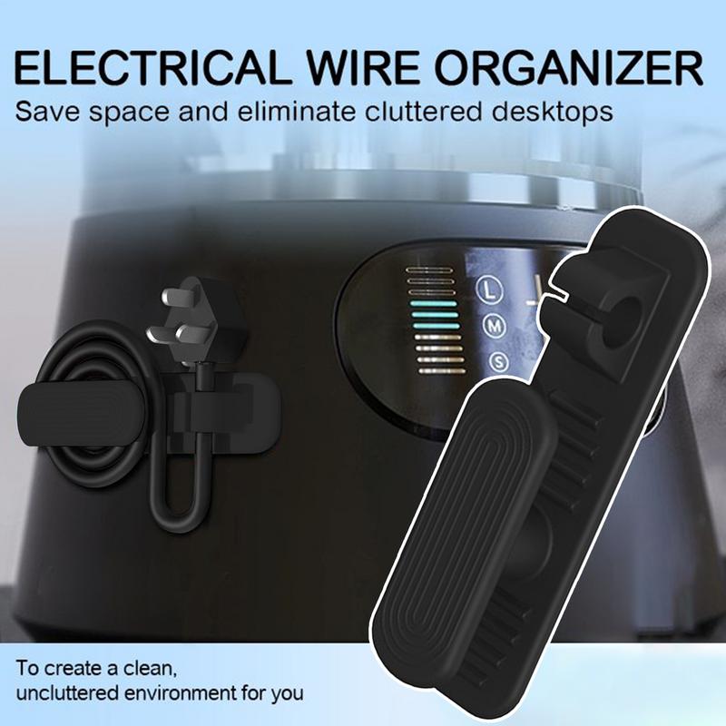 Cord Organizer Adhesive Cord Keeper Silicone Cable Clip Wire Wrapper For Appliances Stick On Pressure Cooker Mixer Blender