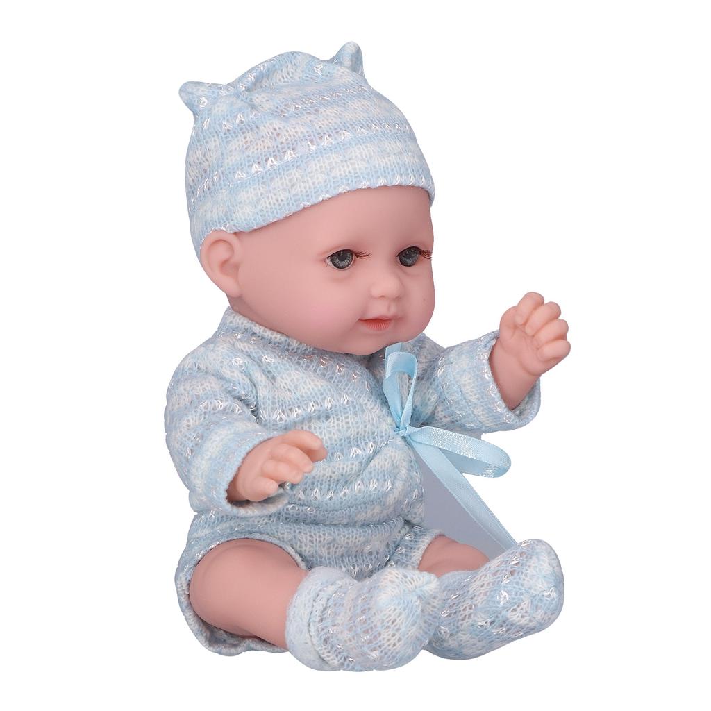 11 Inch Simulated Baby Doll Cute Lifelike Infant Doll with Clothes Toy Birthday GiftBlue
