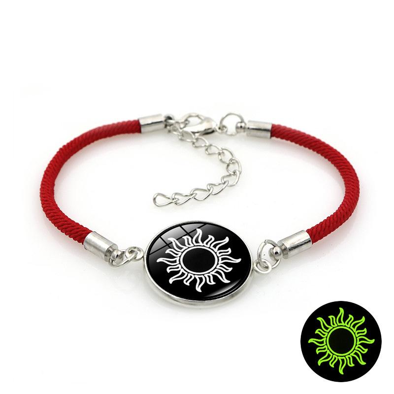 Sun Moon Lovers Glow In The Dark Braided Bracelet Couple Matching Bracelets For Students Valentine's Day Gift