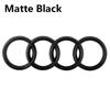 For Audi 8L 4 Rings Logo ABS Chrome Black Car Front Hood Emblem Bonnet Badge Rear Trunk Badge For Audi A3 A4 A5 A6 A7 A1 Q2 Q3 Q5 Q7 Q8 TT