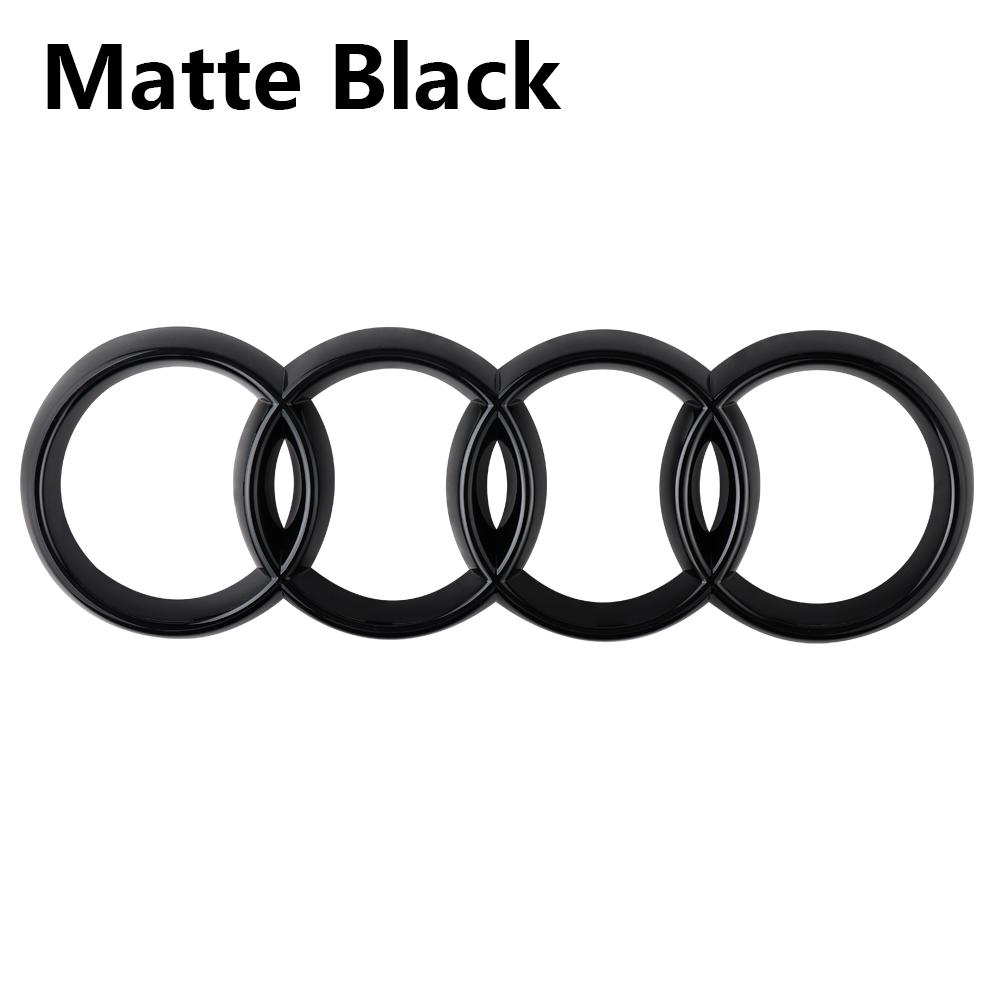 For Audi 8L 4 Rings Logo ABS Chrome Black Car Front Hood Emblem Bonnet Badge Rear Trunk Badge For Audi A3 A4 A5 A6 A7 A1 Q2 Q3 Q5 Q7 Q8 TT