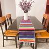 Mexican Serape Table Runner Cotton Colorful Striped Mexican Dining Table Decoration For Cinco De Mayo Fiesta Party Wedding