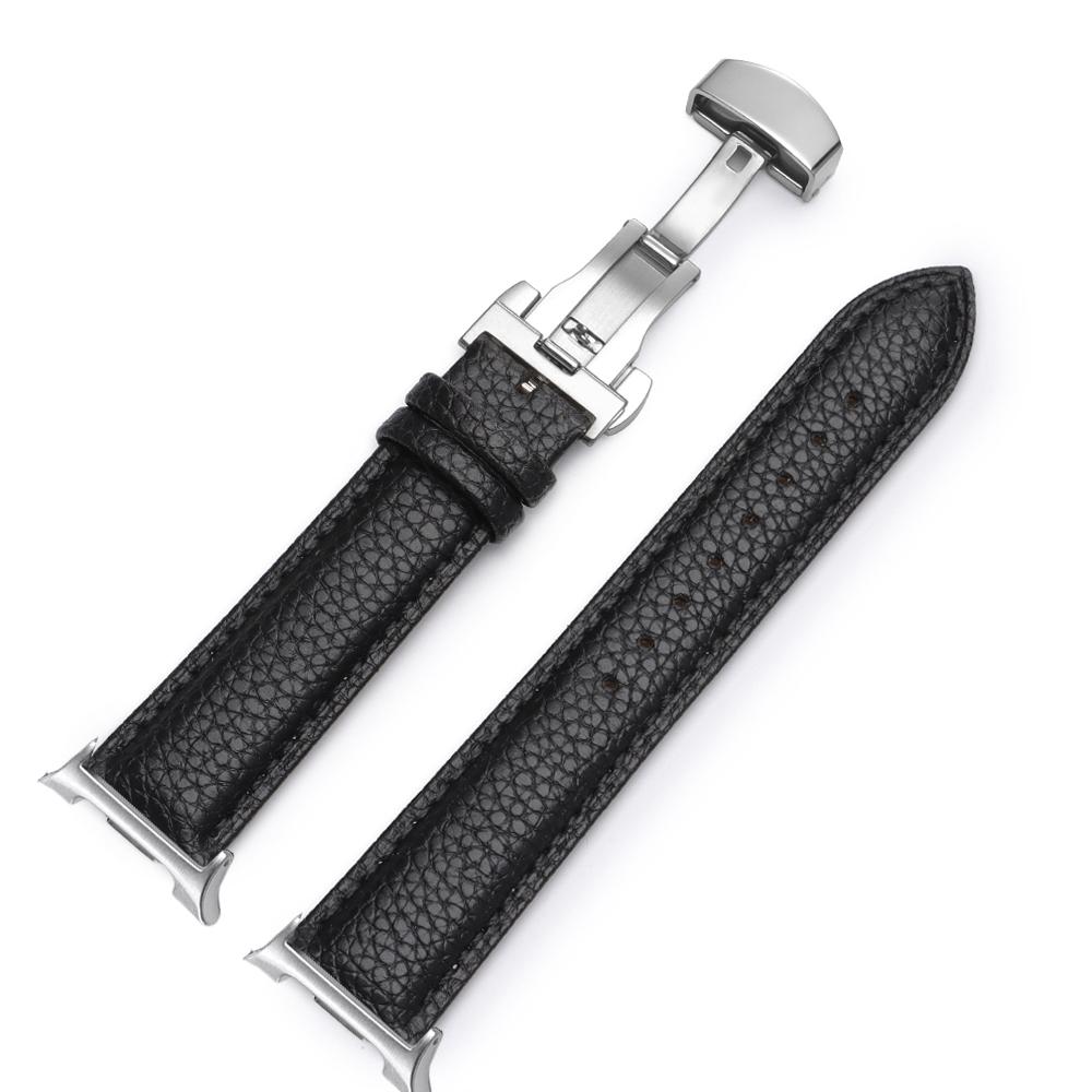 New Leather Strap for Samsung Galaxy Watch 8 Classic 46mm Butterfly Buckle Bracelet for Galaxy Watch 8 44mm 40mm Wristband