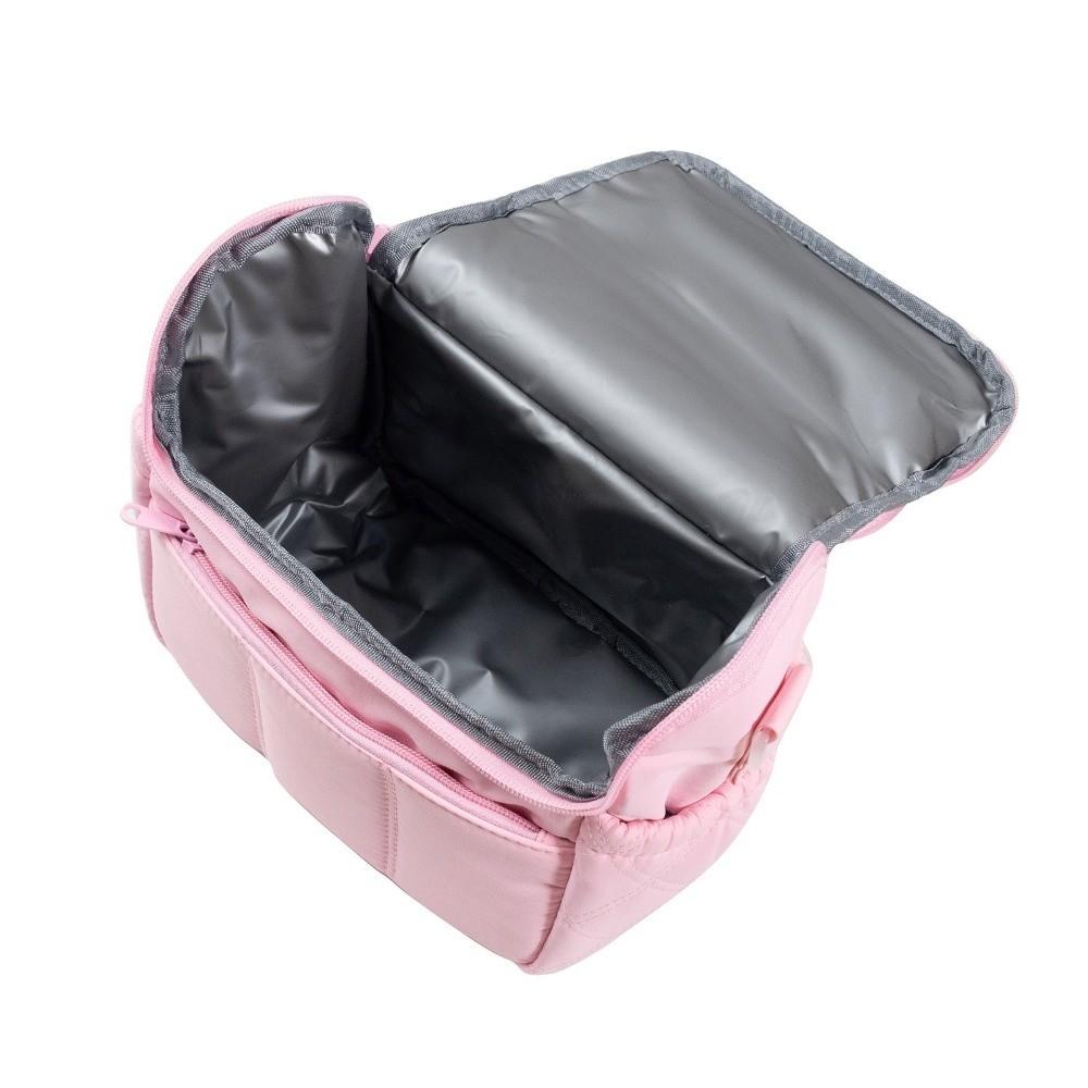 Tragbare gesteppte Puffer-Isolier-Lunchtasche, weiche Kühlertasche, abnehmbarer Tragegurt, Lunchaufbewahrung, auslaufsicher, mit Griff, Lunch-Tote, Reise