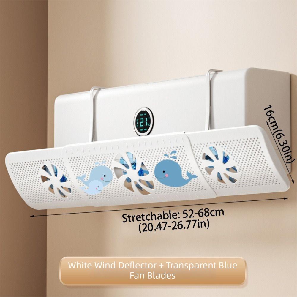 With 3 Fans Adjustable Air Vent Baffle Adjustable AC Vent Baffle Conditioner Baffle For Bedroom