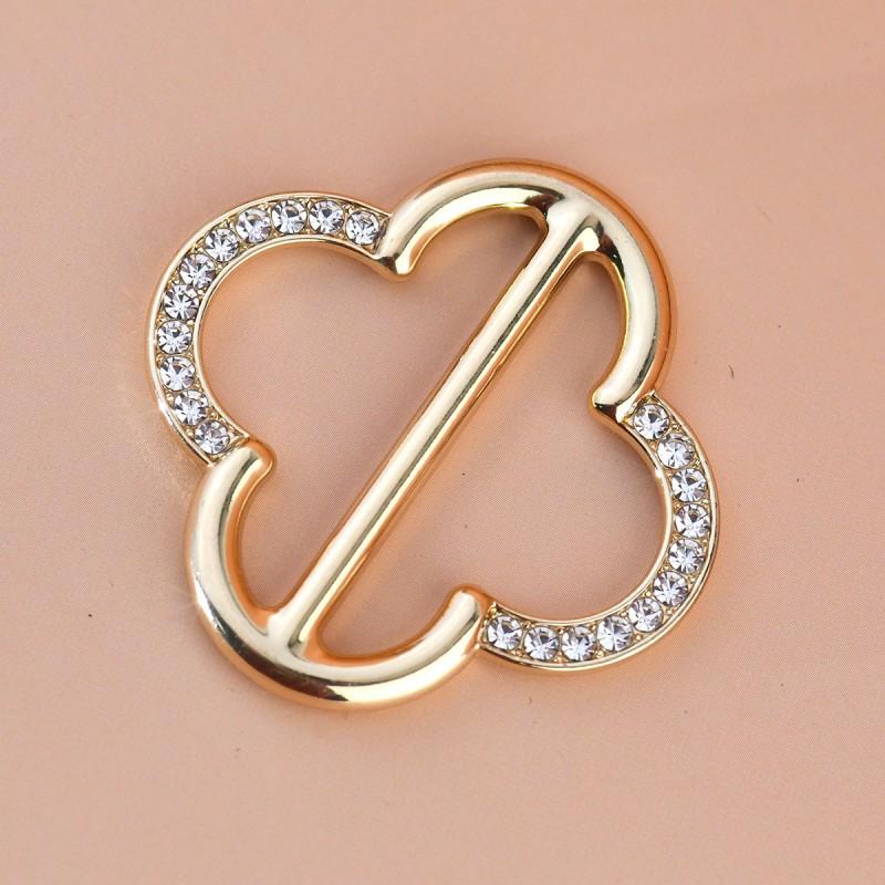 

Silk Scarf Buckle Alloy Waist Belt Knotted Four Leaf Clover Shawl Autumn Winter Coat Accessories