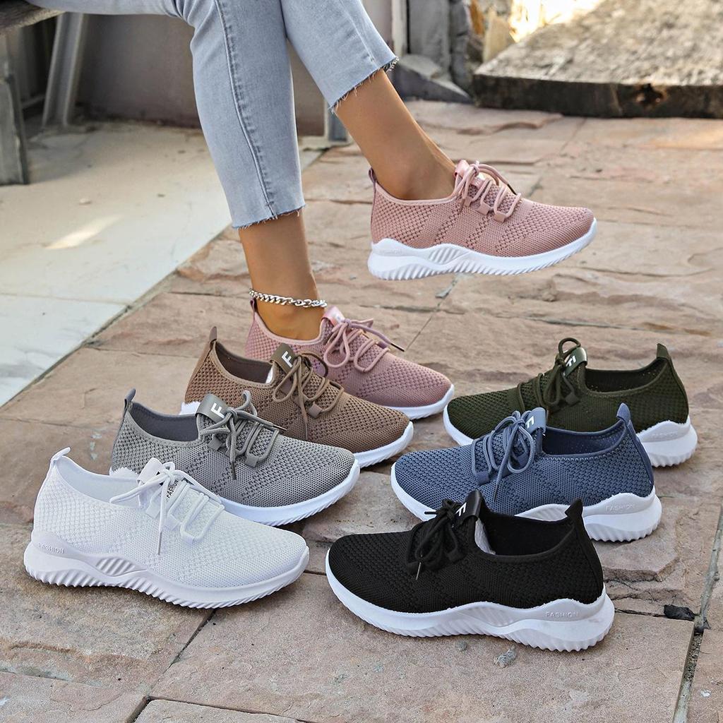Women's Autumn Casual Mesh Running Shoes - Breathable, Soft Sole Flats