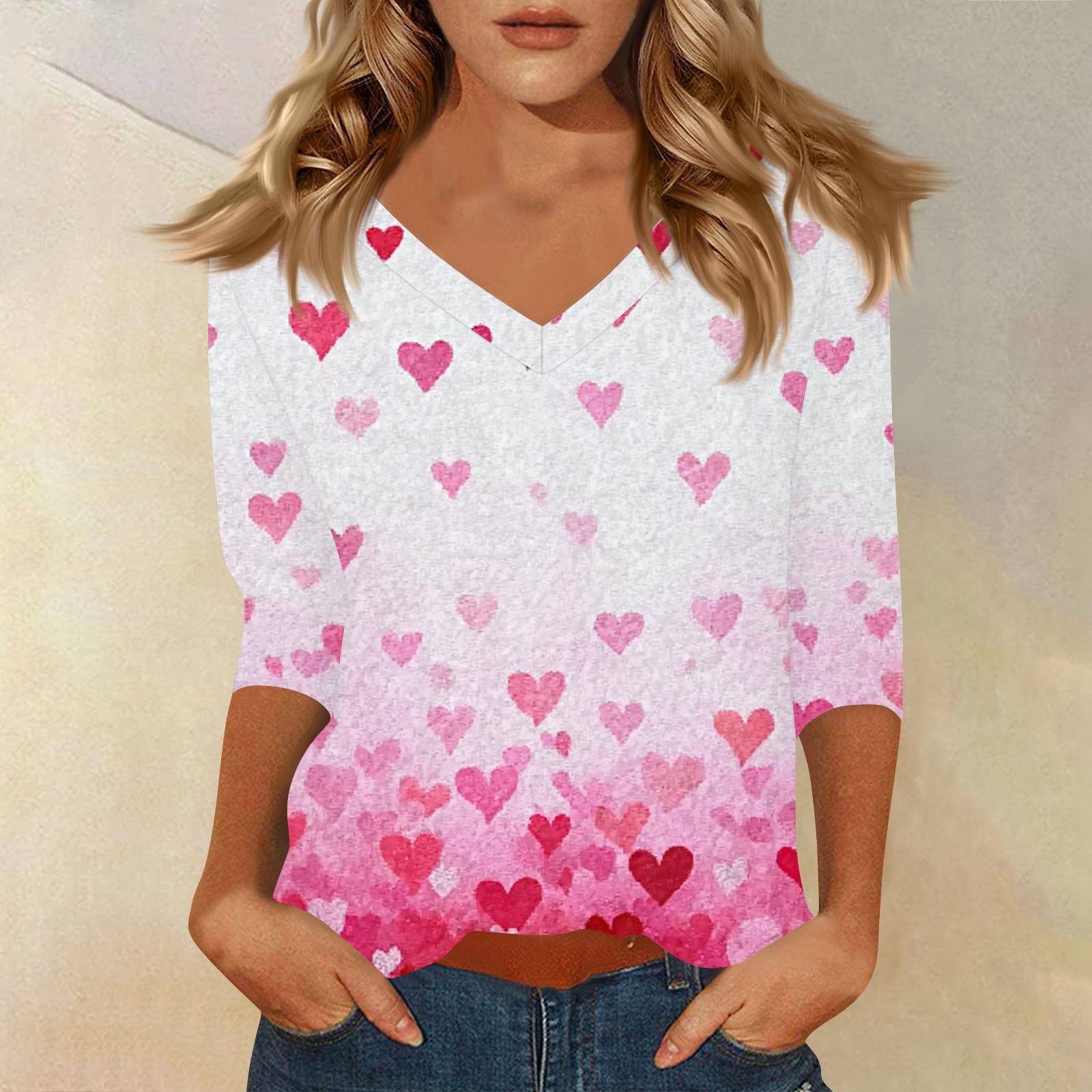 

Женская футболка с принтом, рукав 3/4, повседневная мода на выходные, базовый топ с V-образным вырезом XXXL белый