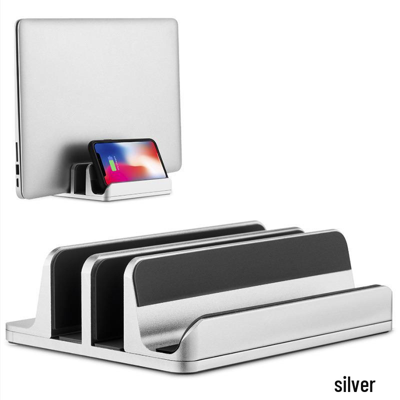 Vertical Metal Desk Storage Rack for Gaming Laptop, Macbook, iPad, and Tablets