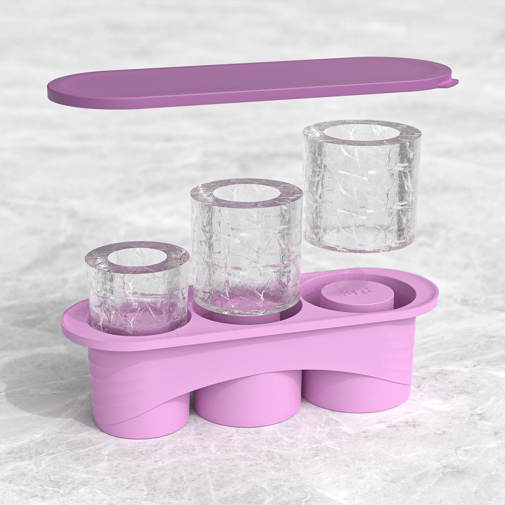 Eiswürfelform für ST Becher Tumbler Becher, Zylinderförmige Silikon-Eisform mit Deckel, Stanley Cup Zubehör
