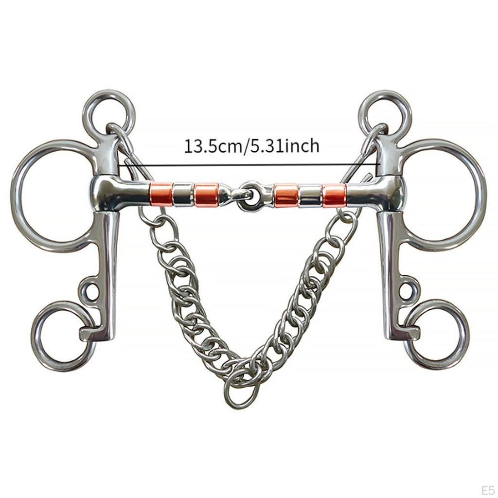 Horse Bit Mouth All Purpose with Hooks Rustproof Full Cheek Snaffle