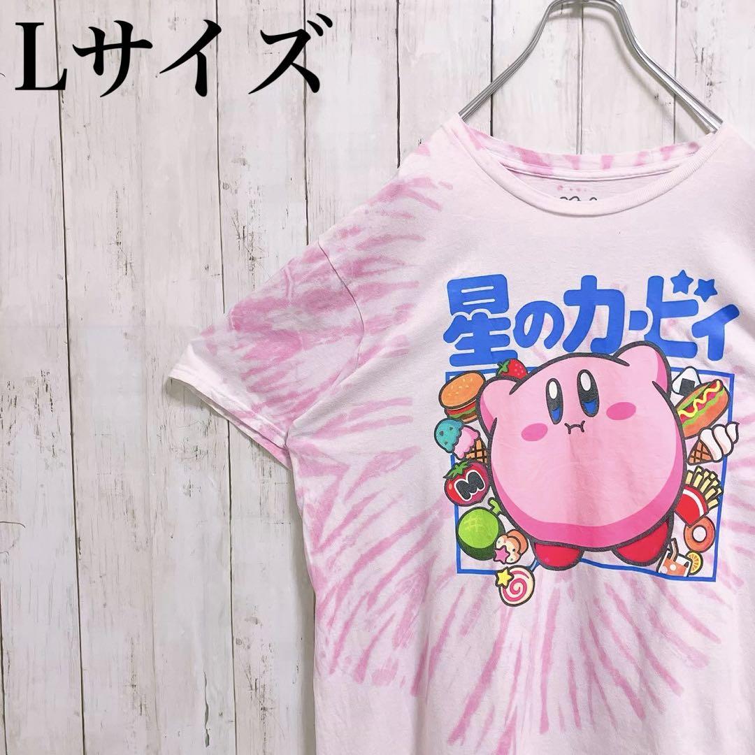 

[Б/У] Мужская футболка с коротким рукавом Nintendo Kirby Tie-Dye, Размер L, Розовая