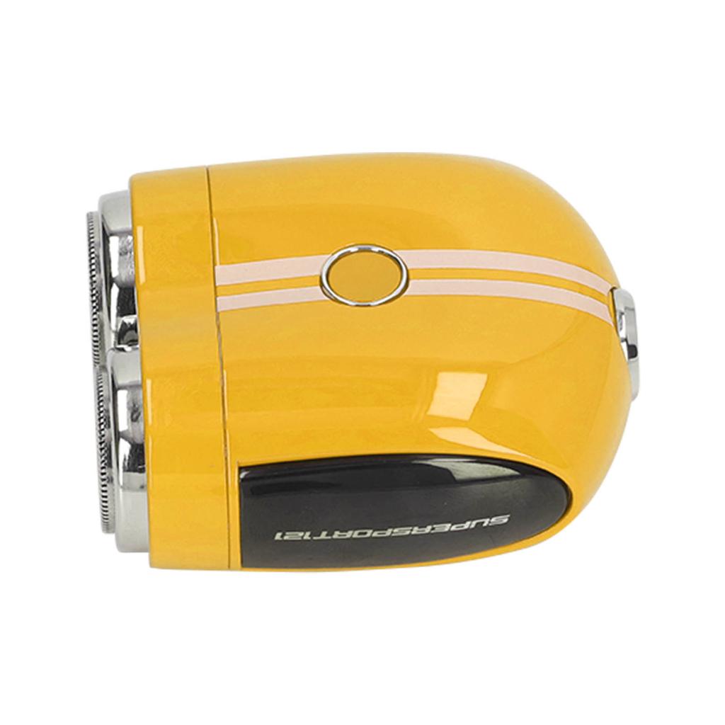 Electric Mini Beard Shaver Type C Charging Curved Net Wet Dry Dual Use IPX7 Waterproof Beard Clipper Trimmer Yellow