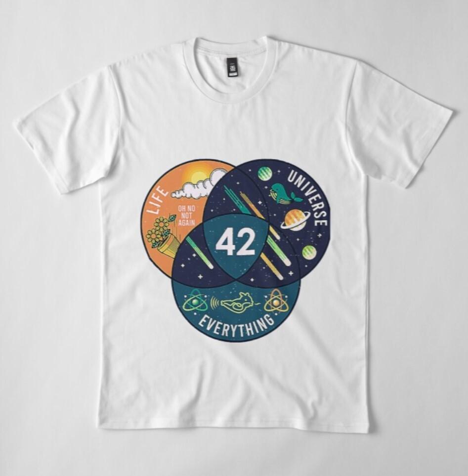 The Answer To Life The Universe And Everything 42 T shirt / 100% Premium Cotton Unisex T-Shirt S