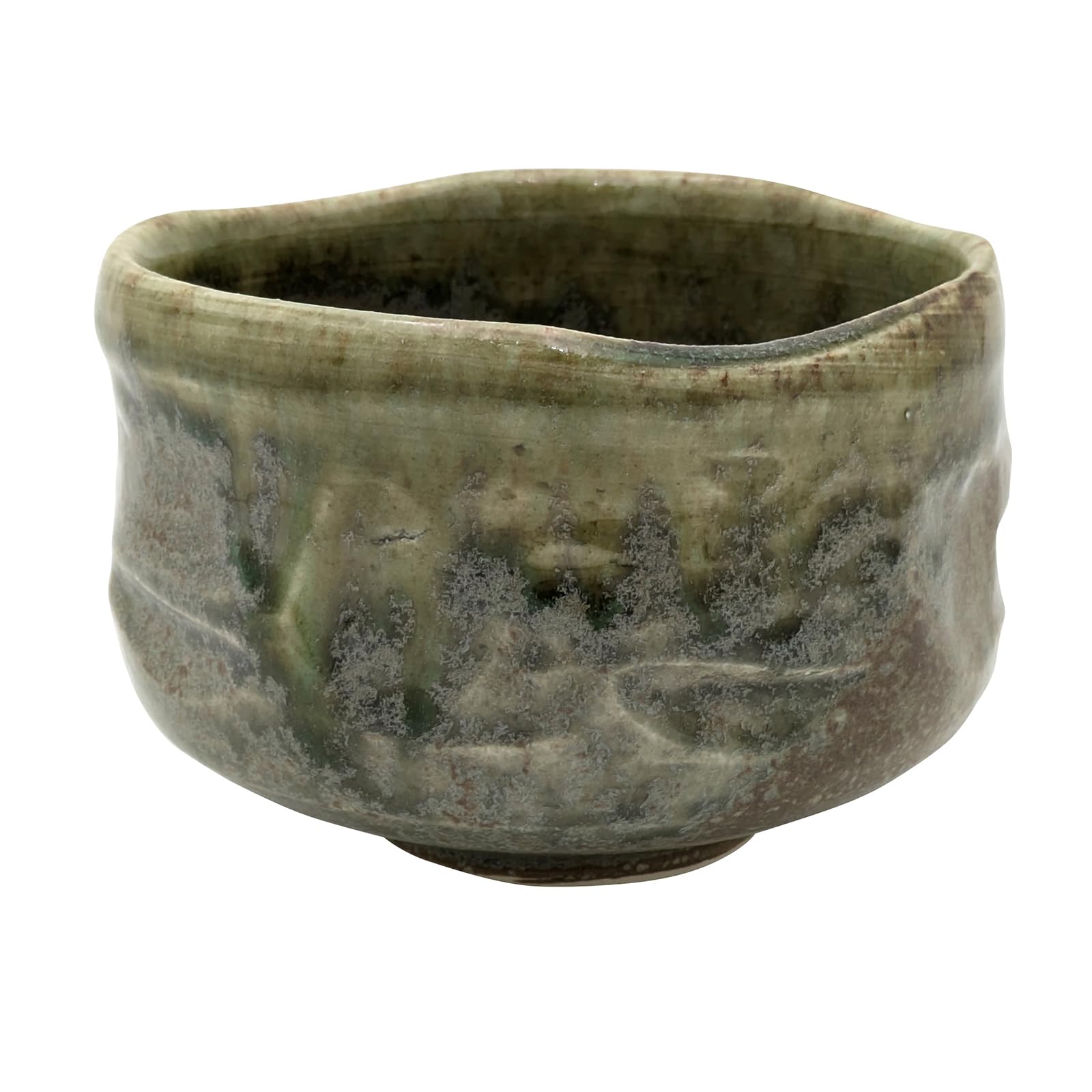 

Mino Ware Matcha Tea Ash Made in Product Number Bowl, Matcha, Ceremony, Diameter Approx. 12.5cm, Glaze, Gray, Japan, 505-32 зелёный