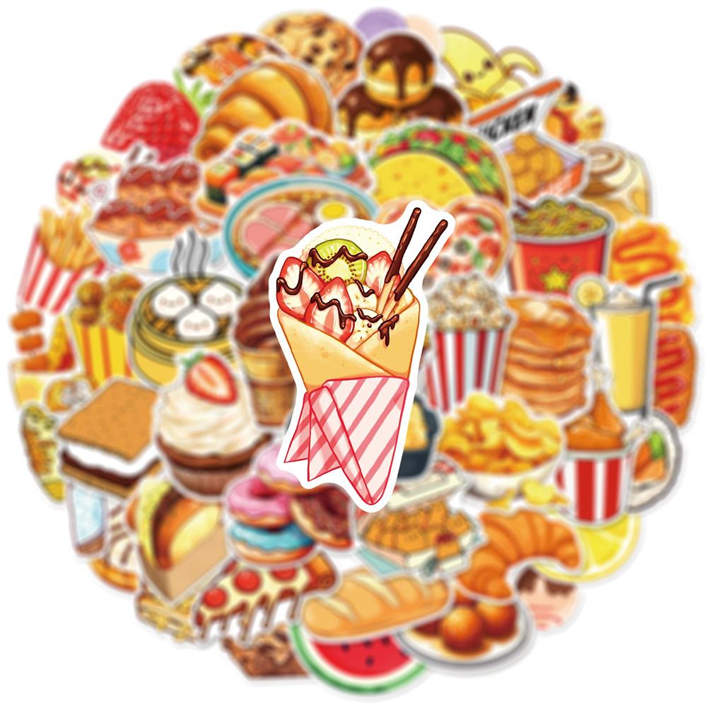 10/30/50 Stück Leckere Lebensmittel & Getränke Aufkleber Burger Pommes Graffiti Decals DIY Gepäck Scrapbook Tagebuch Belohnung Niedlicher Cartoon Aufkleber