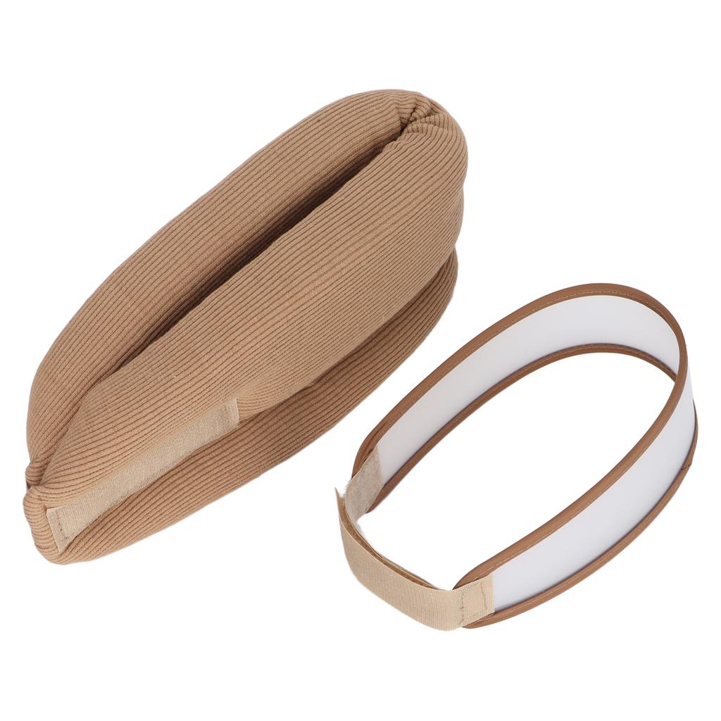 Neck Support Sponge Soft Cervical Spine Tractor with PVC Fixing Strap for Neck Pain Support SleepingBrown