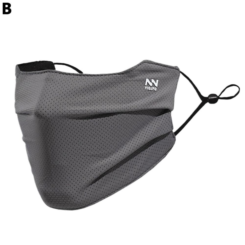 Atmungsaktive Eis-Seide Gesichtsbedeckung UV-Gesichtsschutz Waschbar Wiederverwendbar Sonnenschutz Gesichtsmaske für Motorrad Laufen Fahren Übung