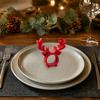 Festive Party Supplies 3D Printed Reindeer Napkin Ring, Decorative Holder, Elk Chocolate Holder Novelty Tableware Holders for Christmas Table