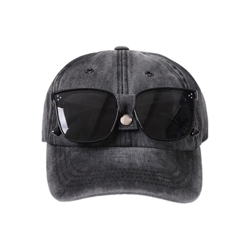 Cat Ear Baseball Cap with Sunglasses Decor Adult Adjustable Cap for Summer Outdoor Cycling Hiking Hat for Teens Men