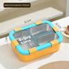 304 Stainless Steel Thermal Lunch Box Rectangular Shape Sealed Lid Insulated Lunch Box 3 Compartments Leakproof Food Container