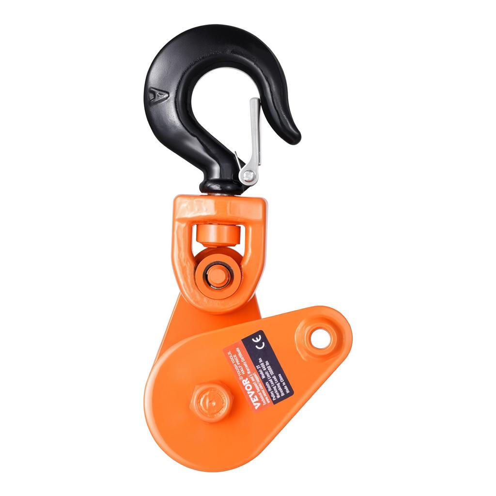 VEVOR 2 Ton Snatch Block with Swivel Hook, 3" Sheave 3/8" Inch Wire Rope