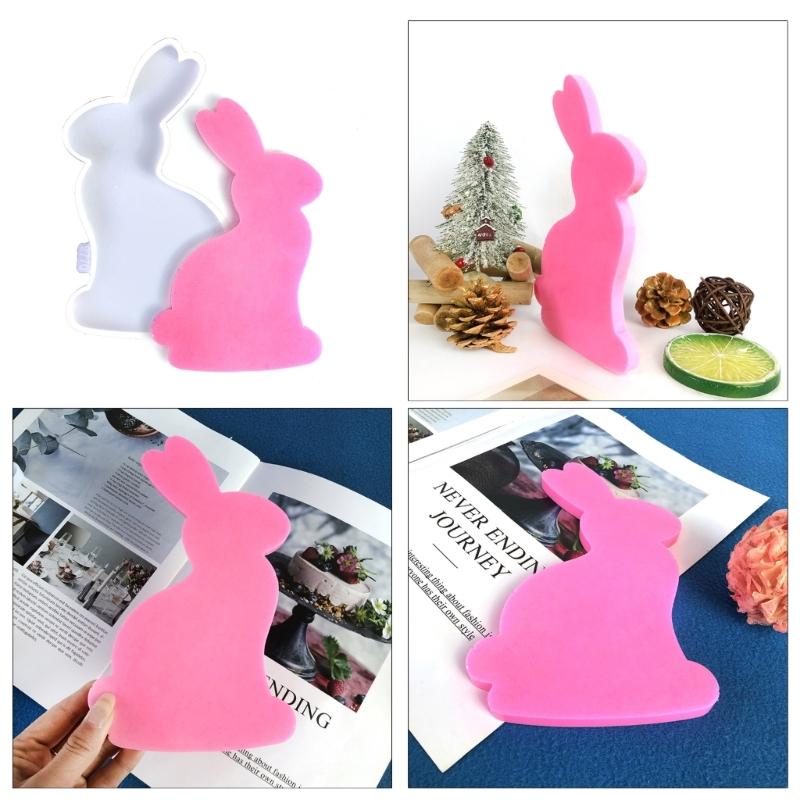 Stampo in Silicone Coniglio di Pasqua Stampo in Resina Decorazione da Parete Fatto a Mano Fai da Te Creazione di Gioielli Stampo in Resina Epossidica Decorazione per la Casa