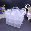 Compact Three-Layer Transparent Storage Box for Tools, Jewelry, and More