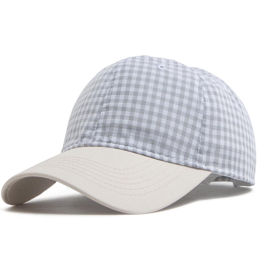 Small Plaid Soft Top Baseball Cap For Women Men Classic Vintage Sun Hat Fashion Casual Visor Caps Summer Streetwear Daily Travel