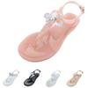 Sandales jelly pour femmes en PVC multicolore à strass pour l'été