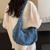 Damskie torby na ramię z jeansu, casualowe, duża pojemność, retro design, modne torebki damskie w stylu koreańskim, torba crossbody