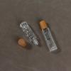 3pcs/set Transparent Glass Roller Bottle Wood Grain Cap for Essential Oils Roll-On Refillable Perfume Bottle Roller Ball Empty