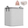 Foldable Blanket Clothing Storage Bags with Lids and Reinforced Handle Bags for Bedding and Clothes Organization