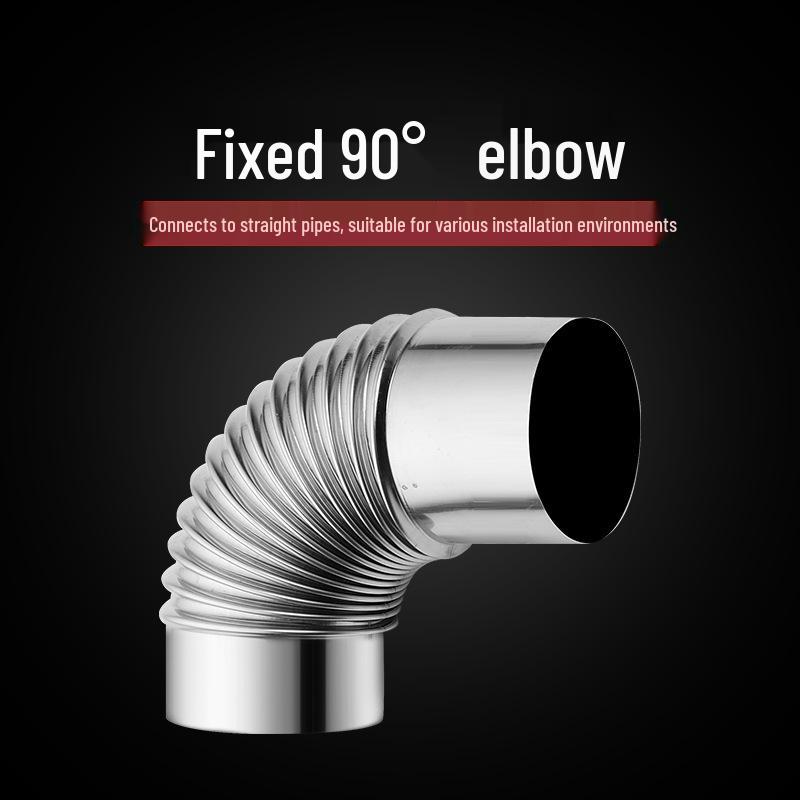 Sturdy Exhaust Elbow Pipe 7cm/8cm Stainless Steel for Heaters