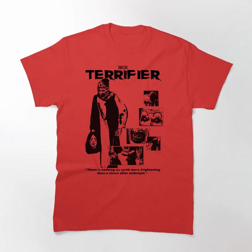 The Clown Art horror movie terrifier 2 slasher film scary halloween scream film killer clown 100 cotton printed t shirt for Unisex S