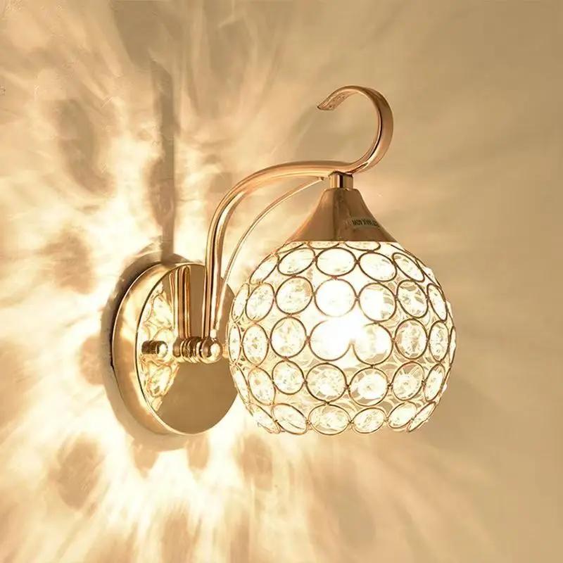 

E27 Бра хрустальный настенный светильник простой и креативный прикроватный настенный светильник для спальни хрустальные светильники для домашнего освещения декоративная лампа