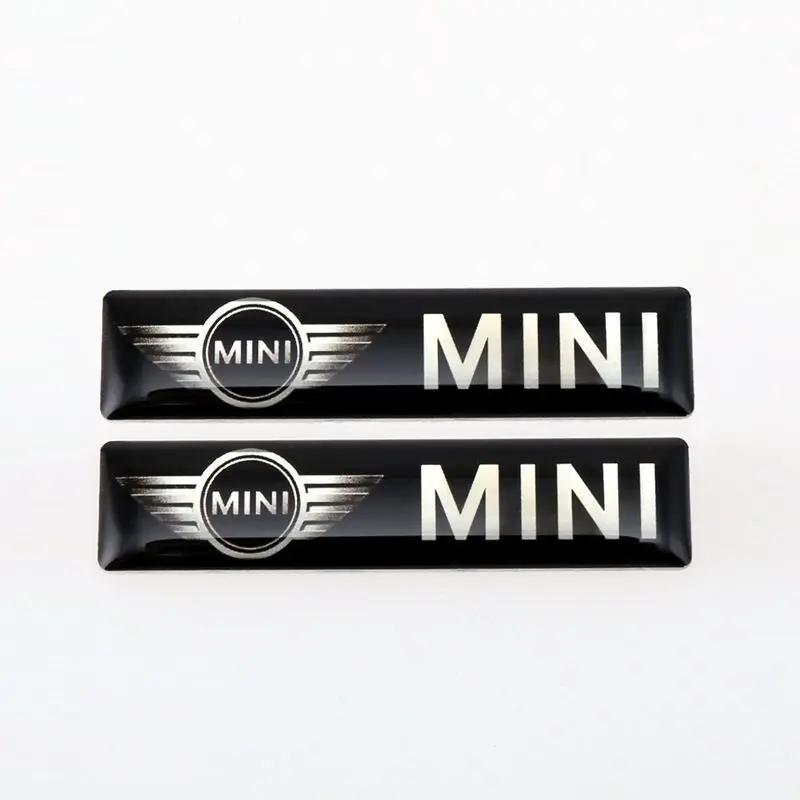 For BMW mini aluminum alloy dropper stickers, mini Cooper personalized decoration car logo, interior modification car stickers