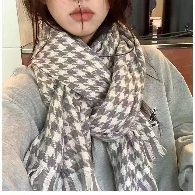 Qiandongge scarf autumn and winter new shawl outer scarf women's winter high-end imitation cashmere printing warm and soft