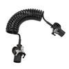 7 Way Coiled Trailer Cord Enhanced Performance Water Resistant Dust Proof Electrical Power Coil Cable Wire for RV Towed