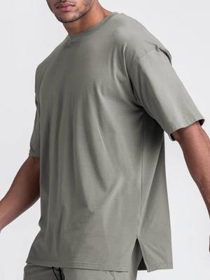 Sommer Amerikanisches Locker Geschnittenes Baumwoll-T-Shirt - Herren Rundhals Kurzarm für Fitnesstraining, Übergröße Verfügbar