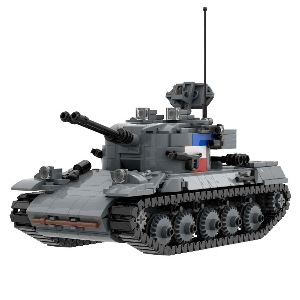 Erster Weltkrieg Zweiter Weltkrieg Französische Armee Panzer AMX-13 CHAR B1 BIS Somua S35 AMX-30 Renault FT-17 ARL44 Lorraine 155 Gepanzertes Militär Baustein Spielzeug