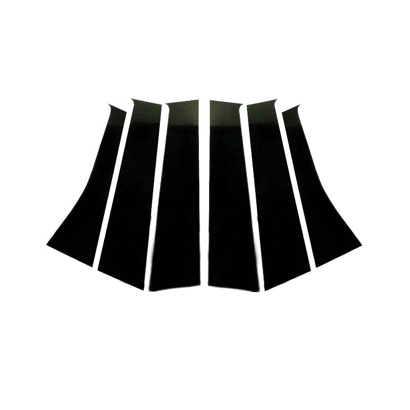 For Mitsubishi Outlander 2013-2020 B/C Pillar Stickers - PC Window Decorative Trim for Middle Pillar,Car Exterior Accessories nero
