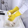 JingJingRS Durable Yellow Rubber Household Gloves (2 Pairs)