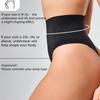 3pcs Large Size Women Summer Sexy Body Shaping Belly Strong Hip Breathable High Waist Thong Underwear