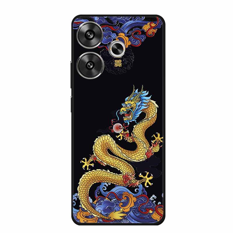 3D Embossed Case For Xiaomi Poco M6 4G Phone Case M 6 Plus Flowers Silicone Soft Coque For Xiaomi Redmi 13 13x Back Cover Case