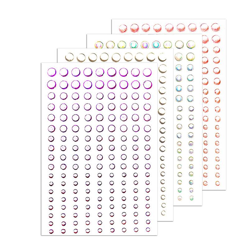 1 Sheet 162Pcs  Stickers  Jewels Stickers Self Adhesive Face Body Gem Stickers Diy Decorative Crafts