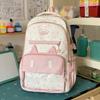 Schoolbag cute messenger bag women's new Japanese fresh, sweet and transparent pain bag students light class make-up bag